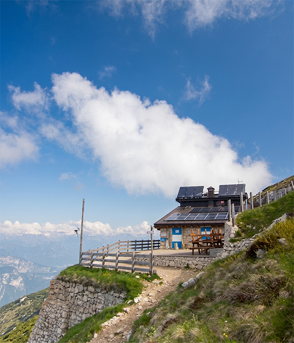 Helicopter resupply at Rifugio Stivo